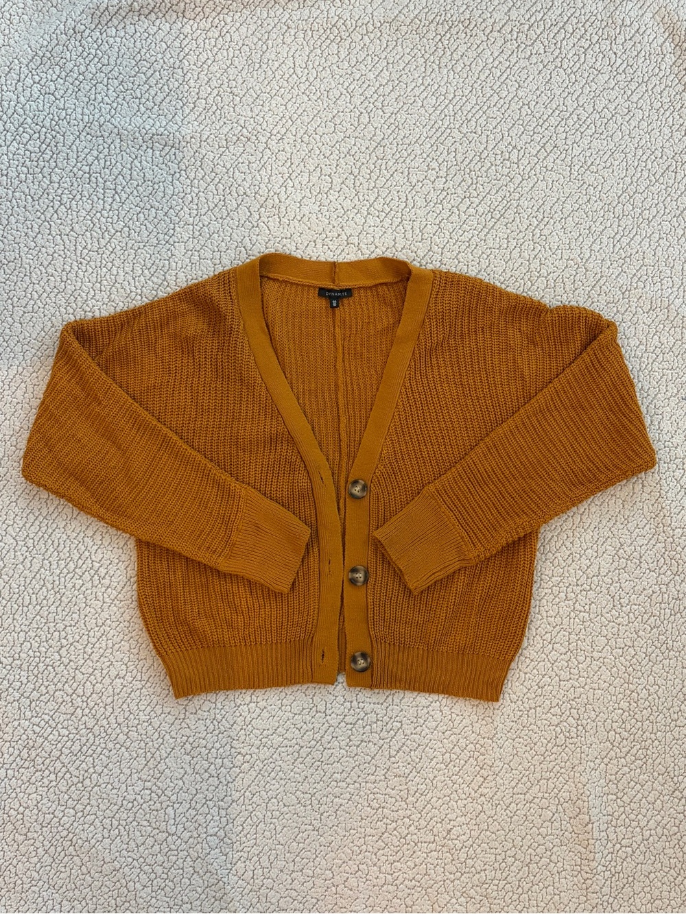 Dynamite Mustard Yellow V-Neck Button Cardigan - NWOT